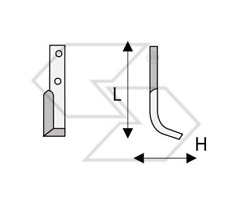 20 x ZAPPETTE ZAPPE MOTOZAPPA MOTOCOLTIVATORE MAB FORMICA H67 L222 40x6