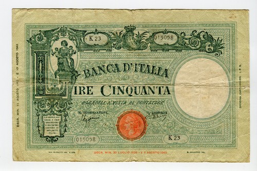 Banconota lire barbetti 11 - banconota, 50