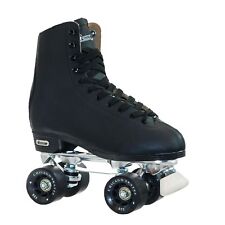 CHICAGO SKATES Men's Premium Leather Lined Rink Roller Skate - Classic Black ...