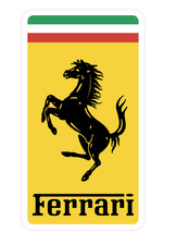Ferrari emblem vinyl sticker - emblem,