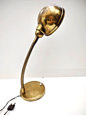 lampada da scrivania "collo d'oca" (gooseneck) in ottone   periodo anni '50