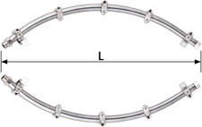 coppia Aste curve in acciaio