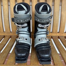RARO Scarponi da sci Scarpa T1 75 mm Telemark UK Shell 9/10 USA 10-11/Liners Mondo 29