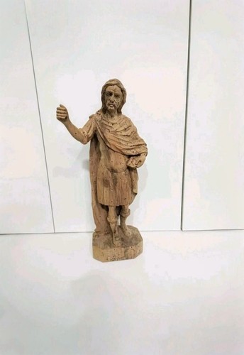 Antica statua legno - statua, in