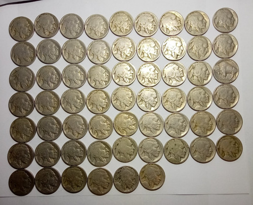 Lot buffalo nickels - buffalo,