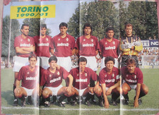 POSTER FORZA TORO GIUGNO 1990-91 TORINO MULLER MARTIN VASQUEZ BRUNO LENTINI FUSI