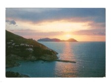 PONZA TRAMONTO DA CALA FEOLA CARTOLINA VINTAGE NON VIAGGIATA FG