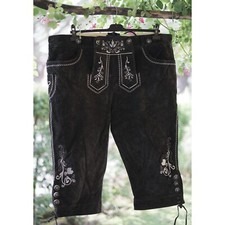 PANTALONI tg. 56 PELLE LEDERHOSEN TIROLESE Morena