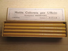 SCATOLA CON 12 MATITE COLORATE PER UFFICIO COLORE GIALLO - PRESBITERO