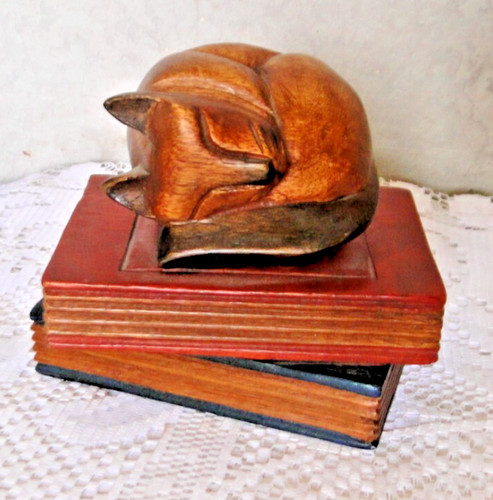 Gatto legno intagliato - legno,
