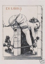 EX LIBRIS BOOKPLATE EROTICO n