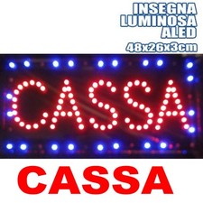 Insegna Luminosa Insegne Luminose A Led Con Scritta Cassa Con Ganci 50 X 25 Cm