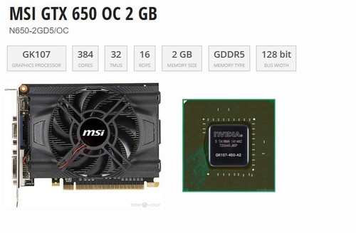Scheda grafica msi gtx - 650, oc