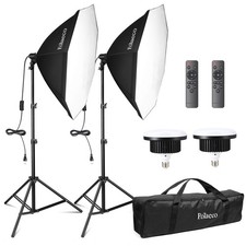 Softbox LED Set Luci per Studio Fotografico Softbox Octagon con 150W E27