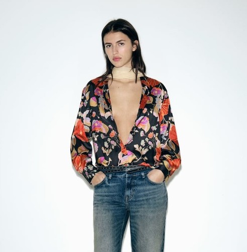 Nwt zara multicolored collared - nwt,