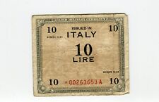 Banconota 10 Lire Allied Military AM Lire F.L.C. Monolingua Asterisco 1943