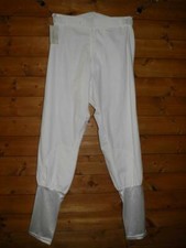 Calzoni da corsa Ornella Prosperi leggeri da fantino 3/4 bianchi misura large 30"