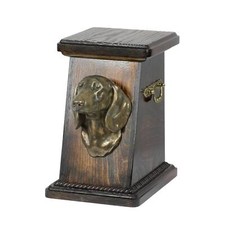 Bassotto urna di legno con