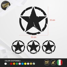 Kit 4 Adesivi Stile Stella Militare US Army - Compatibili Jeep Renegade 4x4