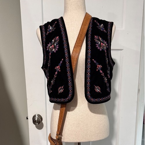 Zara gilet ricamato paillettes