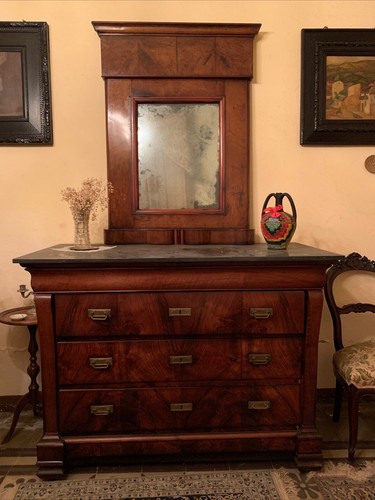 Comò stile impero con piano
