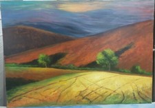 Quadro olio su tela Paesaggio