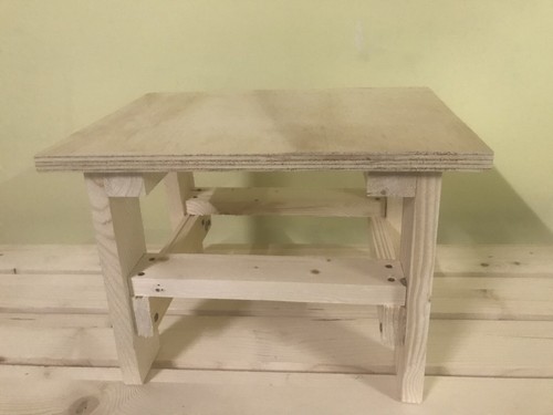 Sgabello legno artigianale - sgabello,