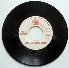 DISCO VINILE 45 GIRI PARTITO SOCIALISTA ITALIANO PINO CARUSO DUO DI PIADENA