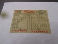 SCHEDINA ORIGINALE TOTOCALCIO CONCORSO 27 DEL 17-3-1957 - NUOVA NON GIOCATA