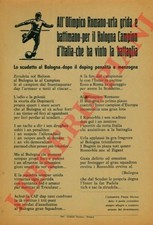 PIAZZA Marino - Zirudela. All'Olimpico romano - urla grida e battimano - per il