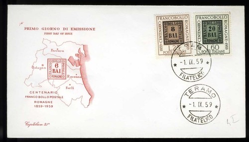 Italia 1959 fdc capitolium - italia,