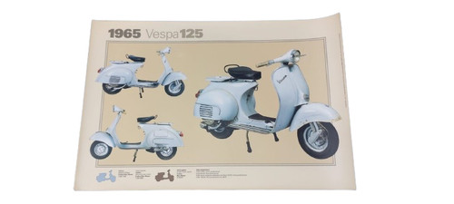 Poster plastificato vespa 125 - poster,