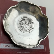 Posacenere piattino piatto argento 1836 Viners Of Sheffield