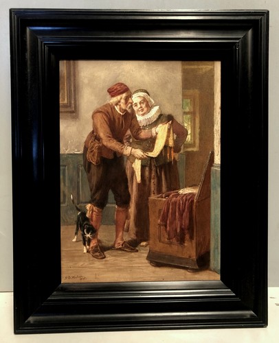 Antico quadro dipinto - quadro,