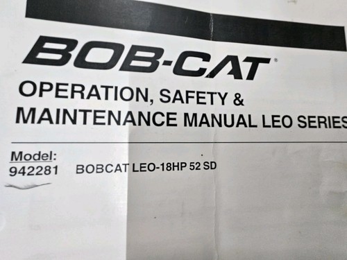 Bob cat model 942281 - model,