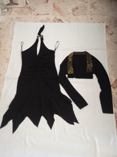 Vestito nero oro - e, con