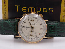 BELLISSIMO OROLOGIO BICOMPAX CRONOGRAFO ORO MASSICCIO 18 KT MANUALE ANNI '50 OROLOGIO