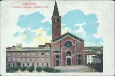 ct62 cartolina piacenza duomo e p. vescovile annullo croce rossa treno ospedale