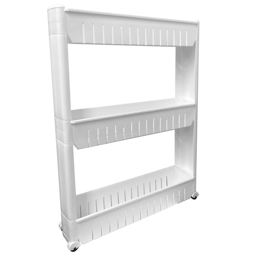 Carrello bianco scaffali - carrello,