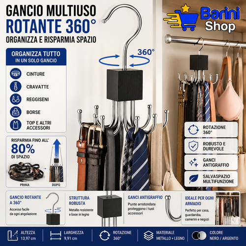 Gancio salvaspazio 360 - gancio,