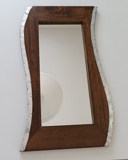 Specchio da parete rettangolare Cornice In Legno E Metallo 