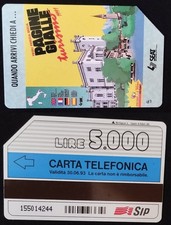 Scheda Pagine Gialle - G 152 - L. 5.000 - usata