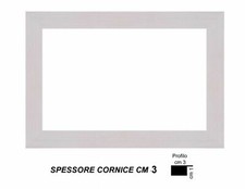 Cornice in legno Bianca matta  Spessore cm 3,  elegante per foto stampe poster