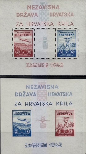 Croazia blocco francobolli set