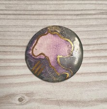 Spilla antica ovale color oro