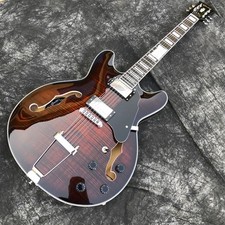 Brown Flame Maple 335 Chitarra