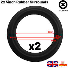 Kit parti riparazione surround 2x 5" pollici altoparlante woofer bordo schiuma colla universale Regno Unito