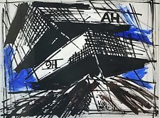 VINICIO BERTI- Tempera Su Cartoncino 50x70cm - anno 1981 ARCHIVIO CRESCENTINI