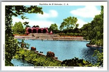 Vtg Postcard Atecozol Pools