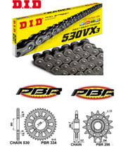 KIT TRASMISSIONE HONDA CBR 600 F 1987 1990 DID VX3 530 CORONA PIGNONE PBR